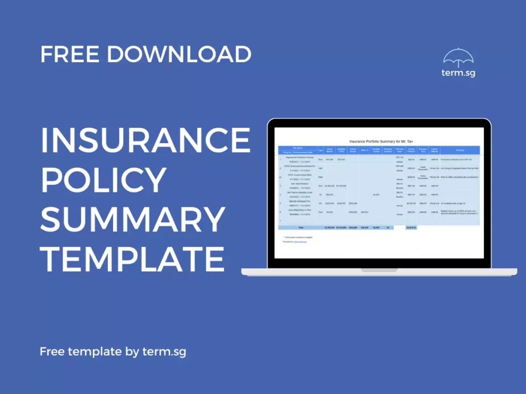 Insurance Policy Summary Template Download